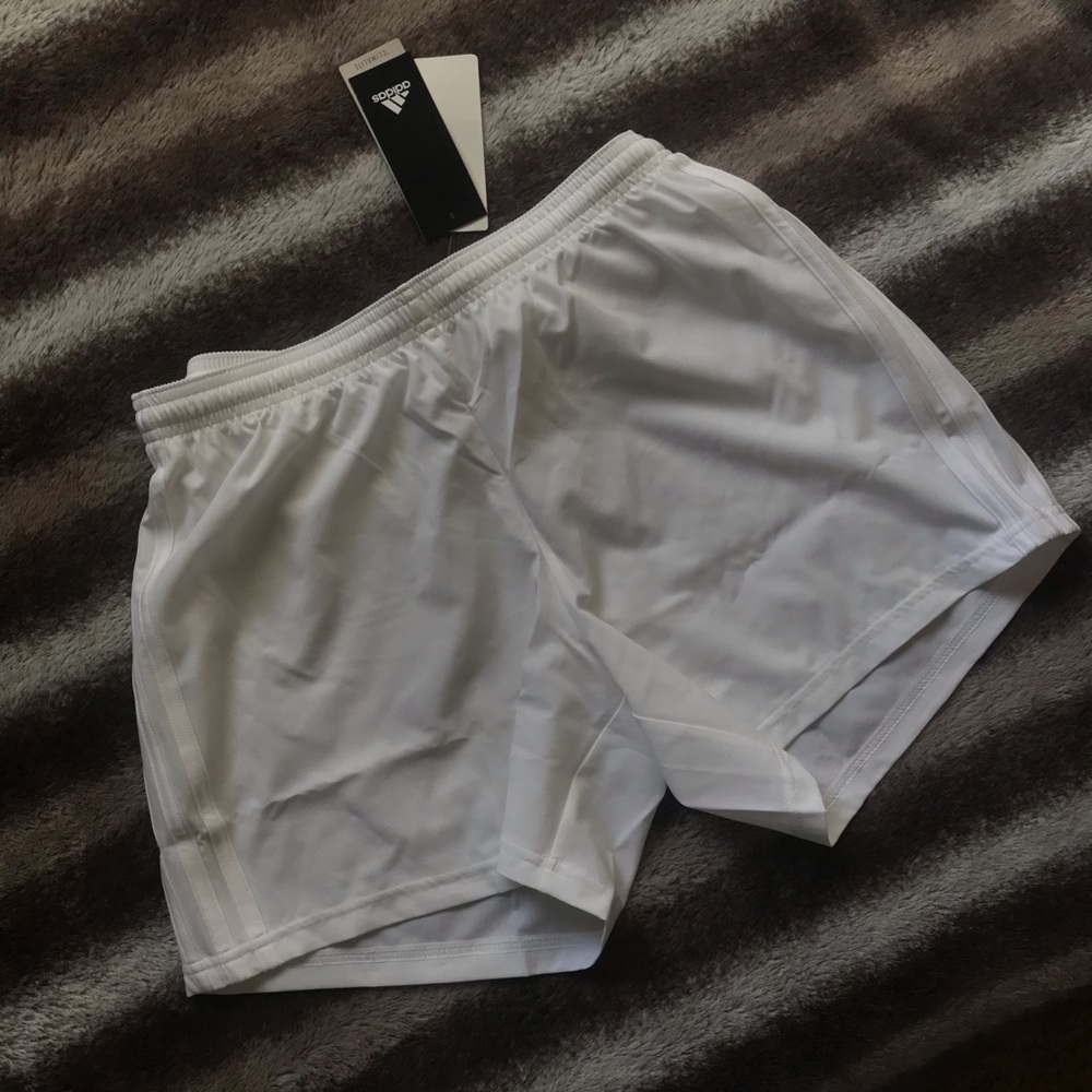 All WHITE 🤍 ADIDAS track shorts